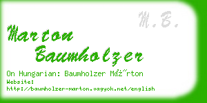 marton baumholzer business card